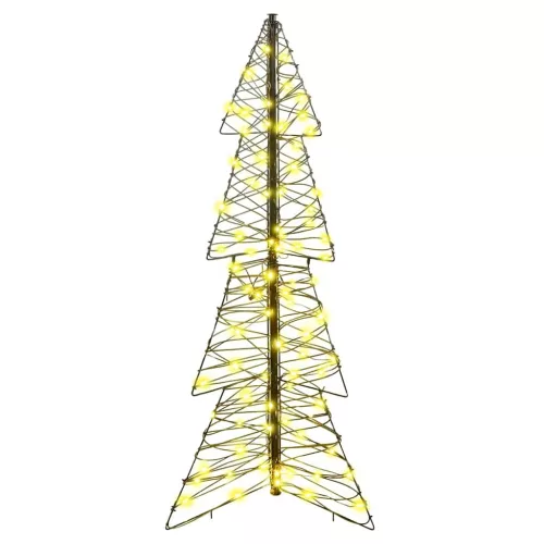 Karácsonyfa 100 LED-del Meleg fehér 120 cm Rattan