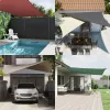Négyszögletes, krémszínű oxford szövet napvitorla 4 x 6 m