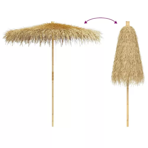 Bambuszernyő banánlevél tetővel 210 cm