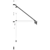 Kézzel feltekerhető napellenző kék-fehér csíkokkal 250 cm