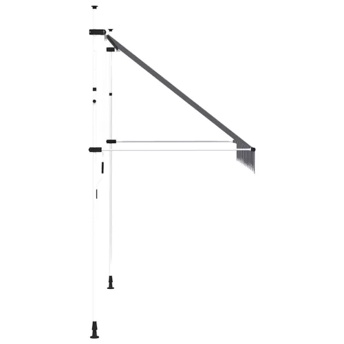 Kézzel feltekerhető napellenző kék-fehér csíkokkal 250 cm