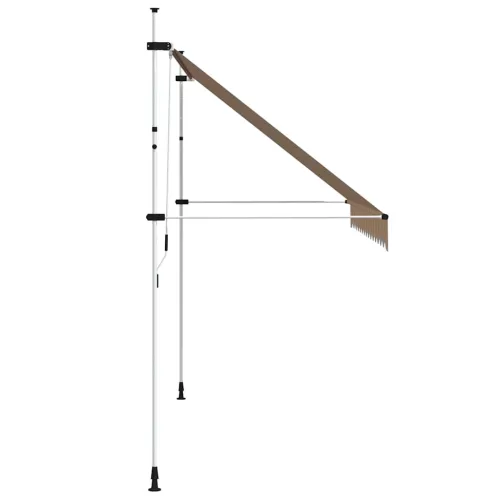 Kézzel feltekerhető napellenző kék-sárga csíkokkal 350 cm