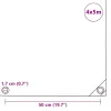 Szürke takaróponyva 650 g/m² 4 x 5 m