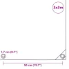 Zöld takaróponyva 650 g/m² 3 x 3 m