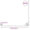 Zöld takaróponyva 650 g/m² 4 x 7 m