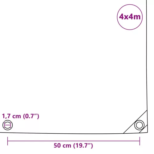 Kék takaróponyva 650 g/m² 4 x 4 m