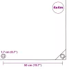 Fehér takaróponyva 650 g/m² 4 x 4 m