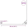 Fehér takaróponyva 650 g/m² 4 x 7 m