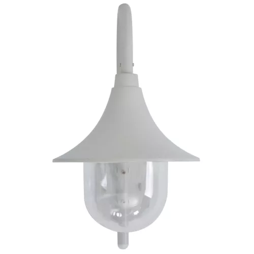 Fehér alumínium kerti falilámpa, E27, 42 cm