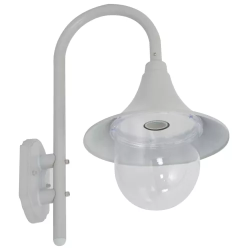 Fehér alumínium kerti falilámpa, E27, 42 cm