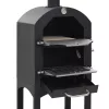 Kültéri faszenes pizzasütő kemence pizzakővel