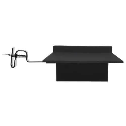 6 db négyszögletes fekete kültéri napelemes LED lámpa, 12 cm