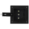 6 db négyszögletes fekete kültéri napelemes LED lámpa, 12 cm