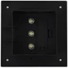 6 db négyszögletes fekete kültéri napelemes LED lámpa, 12 cm