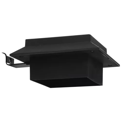 6 db négyszögletes fekete kültéri napelemes LED lámpa, 12 cm