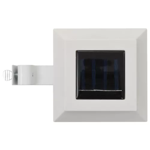 6 db négyszögletes fehér kültéri napelemes LED lámpa, 12 cm
