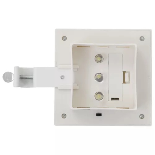 6 db négyszögletes fehér kültéri napelemes LED lámpa, 12 cm