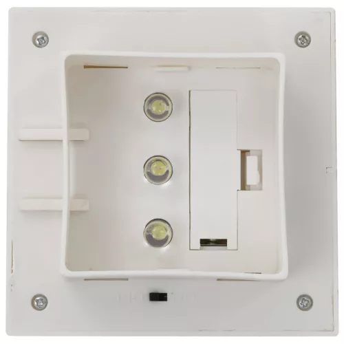 6 db négyszögletes fehér kültéri napelemes LED lámpa, 12 cm