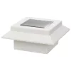 6 db négyszögletes fehér kültéri napelemes LED lámpa, 12 cm