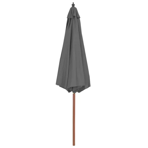 Antracitszürke kültéri napernyő farúddal 300 cm