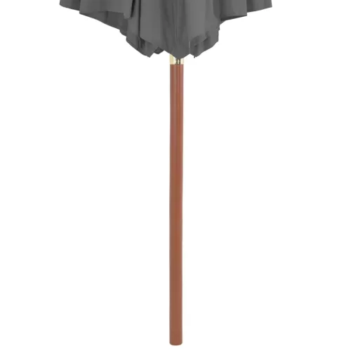 Antracitszürke kültéri napernyő farúddal 300 cm