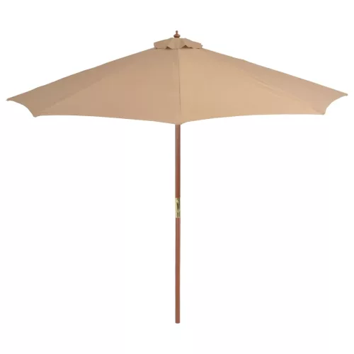 Tópszínű kültéri napernyő farúddal 300 cm