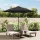 Antracitszürke kültéri napernyő fémrúddal, 300 cm átmérőjű