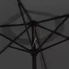 Antracitszürke kültéri napernyő fémrúddal, 300 cm átmérőjű