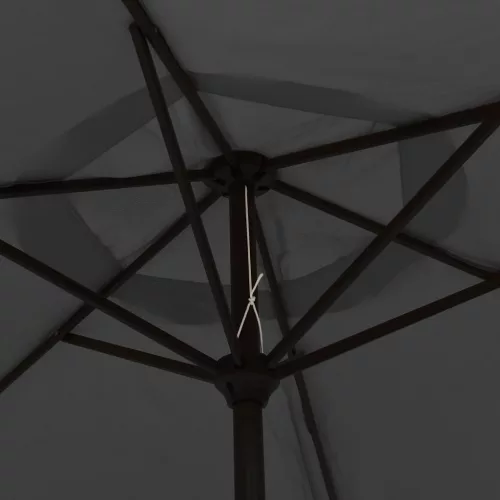 Antracitszürke kültéri napernyő fémrúddal, 300 cm átmérőjű