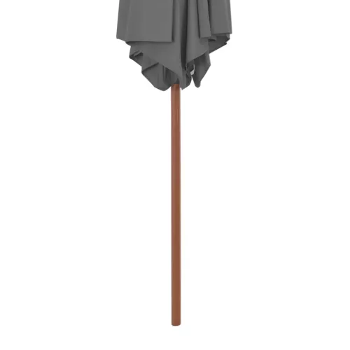 Antracitszürke kültéri napernyő farúddal 270 cm
