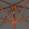 Antracitszürke kültéri napernyő farúddal 270 cm