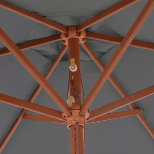 Antracitszürke kültéri napernyő farúddal 270 cm