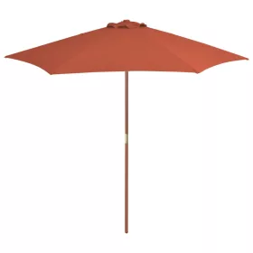 Terrakotta kültéri napernyő farúddal 270 cm