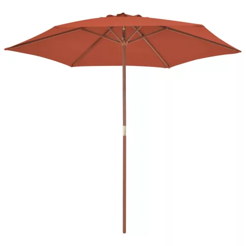 Terrakotta kültéri napernyő farúddal 270 cm