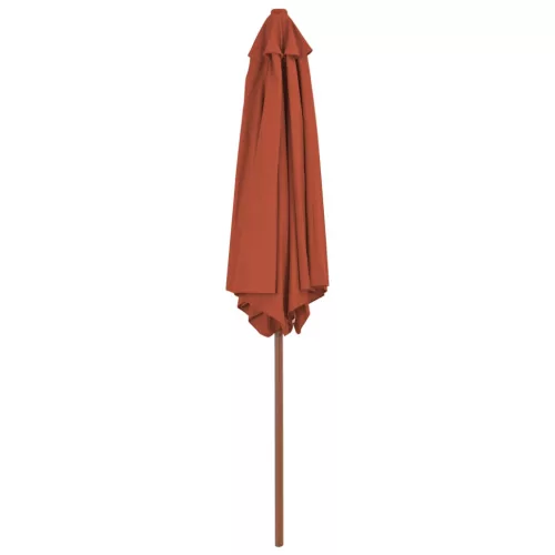 Terrakotta kültéri napernyő farúddal 270 cm