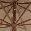 Tópszínű kültéri napernyő farúddal 350 cm