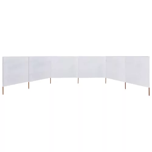 Fehér 6-paneles szövet szélellenző 800 x 80 cm