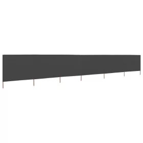 Szürke 6-paneles szövet szélellenző 800 x 80 cm
