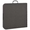 Barna rattan hatású HDPE összecsukható kerti asztal 120x60x74cm