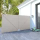 Krémszínű összecsukható terasz oldalárnyékoló 400 x 200 cm