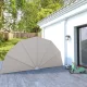 Krémszínű összecsukható terasz oldalárnyékoló 200 cm