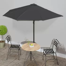   Antracit féloldalas erkély napernyő alumíniumrúddal 300x155 cm