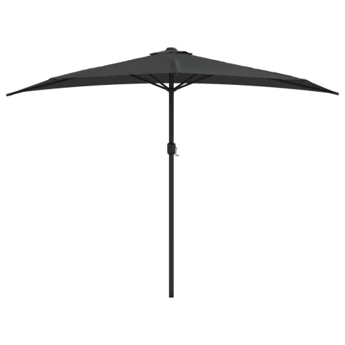 Antracit féloldalas erkély napernyő alumíniumrúddal 300x155 cm
