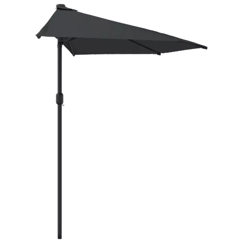 Antracit féloldalas erkély napernyő alumíniumrúddal 300x155 cm