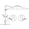 Antracit konzolos kerti napernyő alumíniumrúddal 300 cm