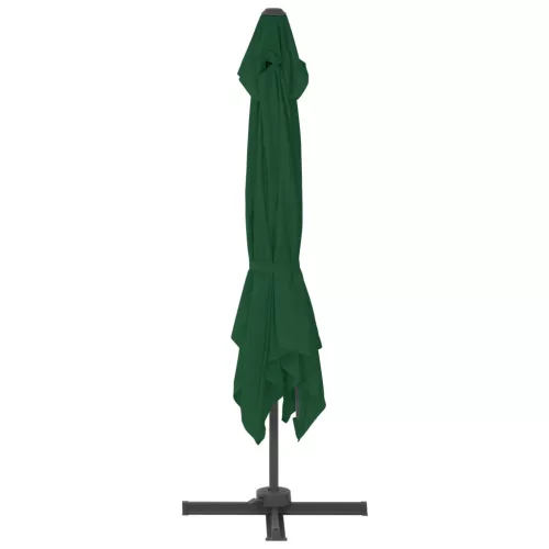 Zöld konzolos kerti napernyő alumíniumrúddal 400 x 300 cm
