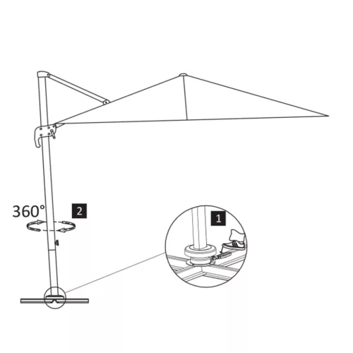 Zöld konzolos kerti napernyő alumíniumrúddal 400 x 300 cm