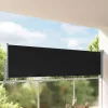Fekete behúzható oldalsó terasz napellenző 100 x 300 cm