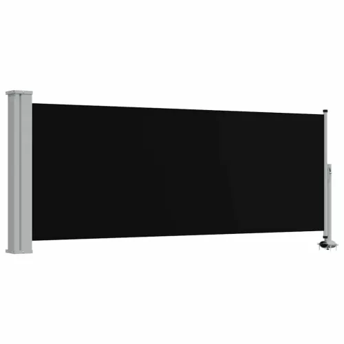 Fekete behúzható oldalsó terasz napellenző 100 x 300 cm