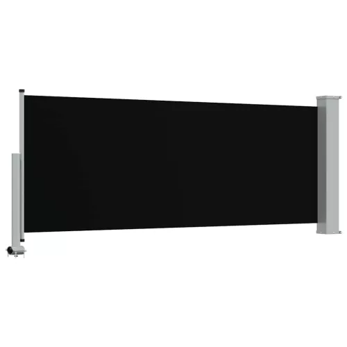 Fekete behúzható oldalsó terasz napellenző 100 x 300 cm